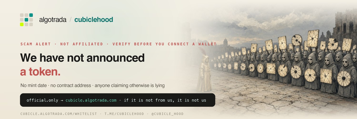 Banner: we have not announced a token; verify before you connect a wallet